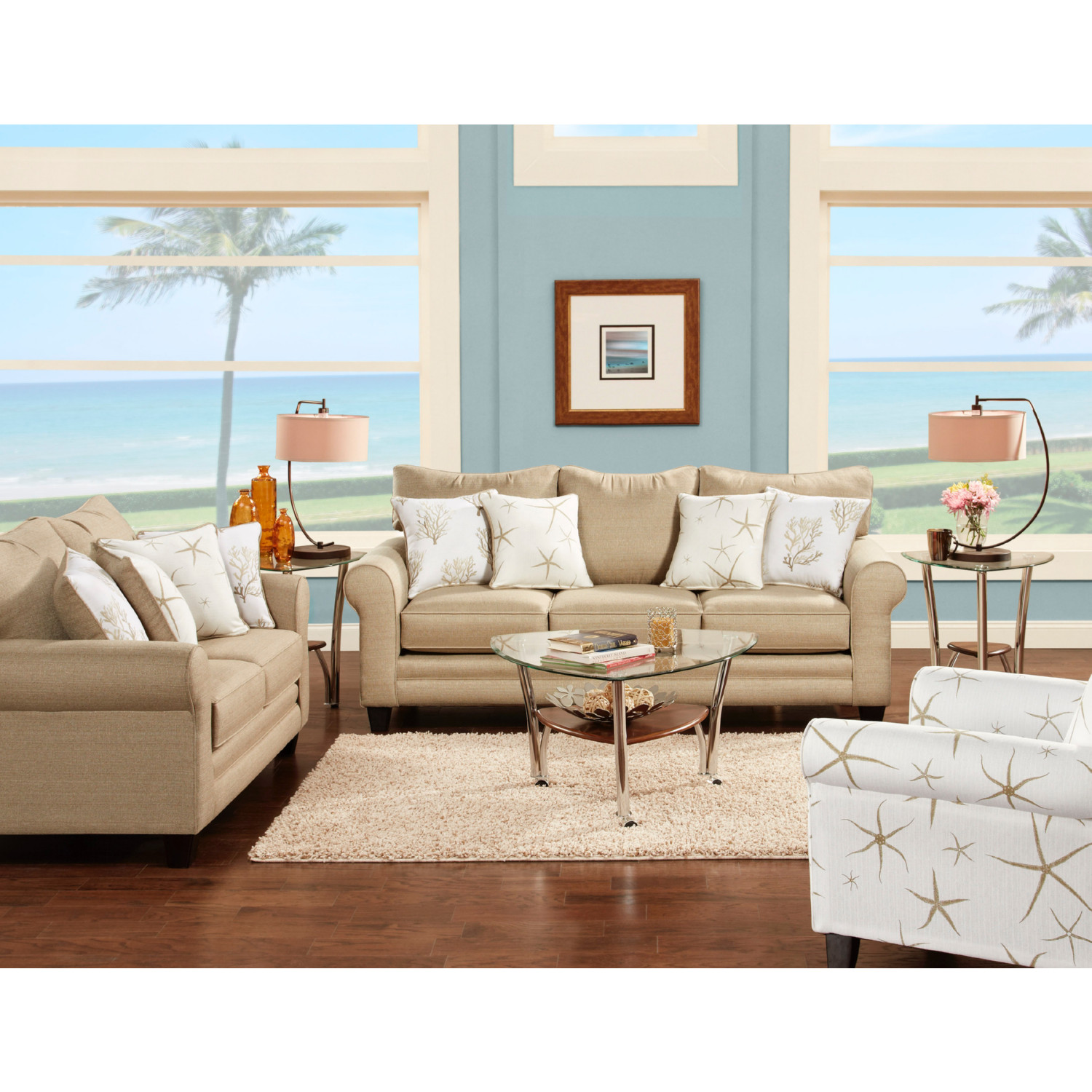 Southern Furniture 1144 Vibrant Linen Sleeper 1144 Sleeper Sofa in Vibrant Linen Fabric